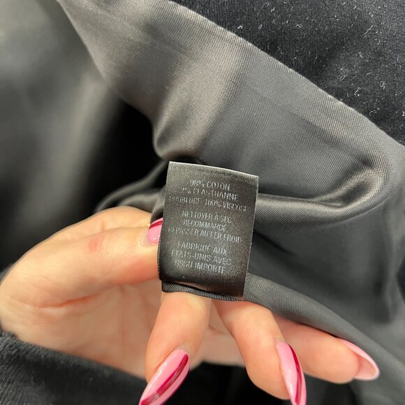 $1250 Nili Lotan Black Velvet Blazer Cotton Single-Breasted Jacket size 8 - Picture 9 of 9